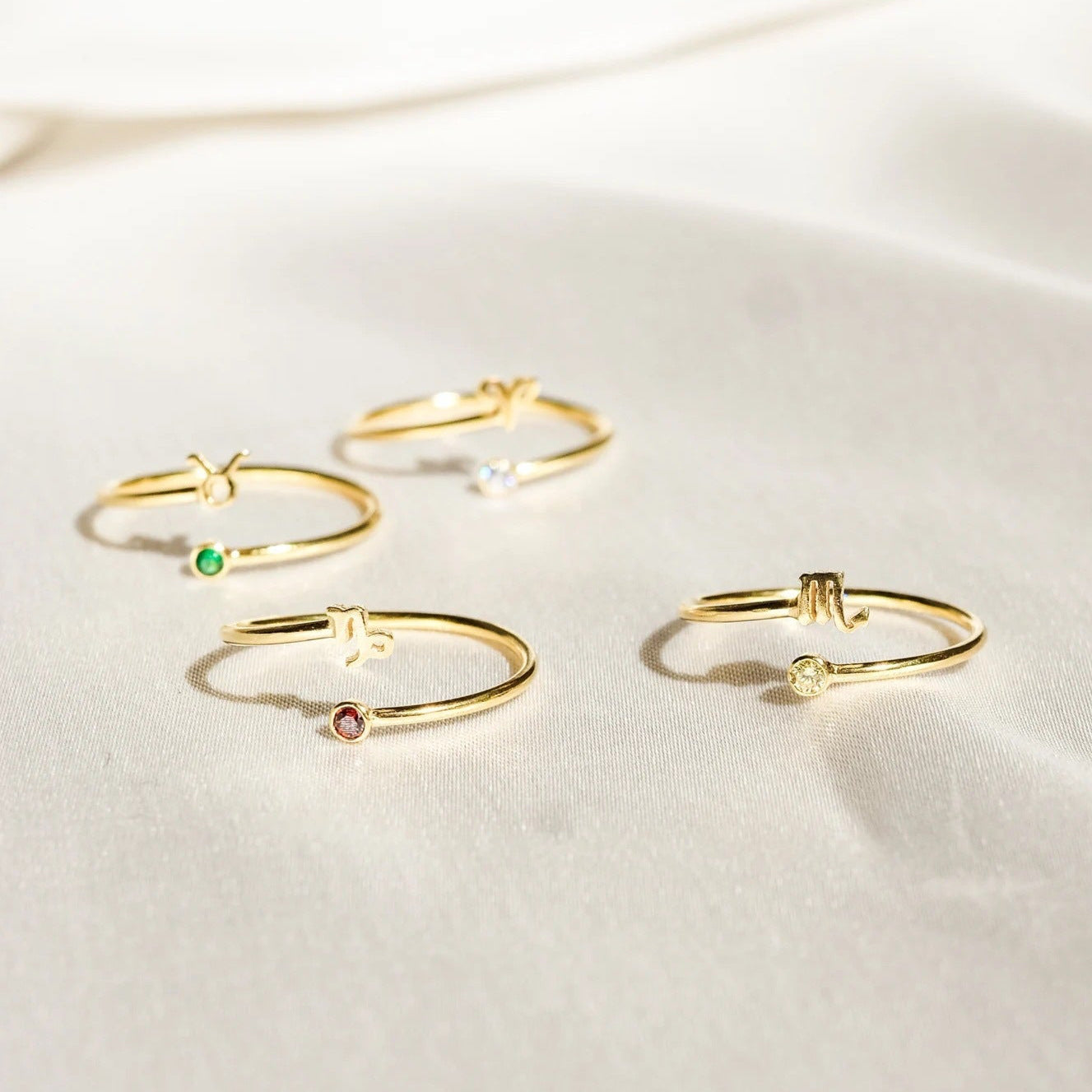 Cosmos – Bague Signe du Zodiaque et Pierre de Naissance