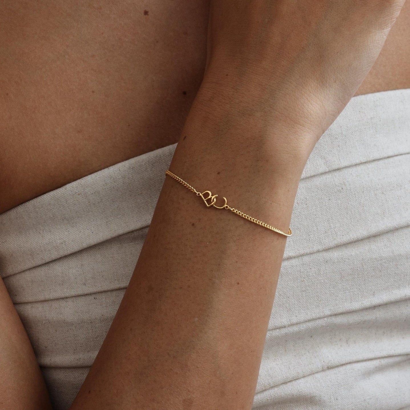 Bracelet Personnalisé Deux Lettres