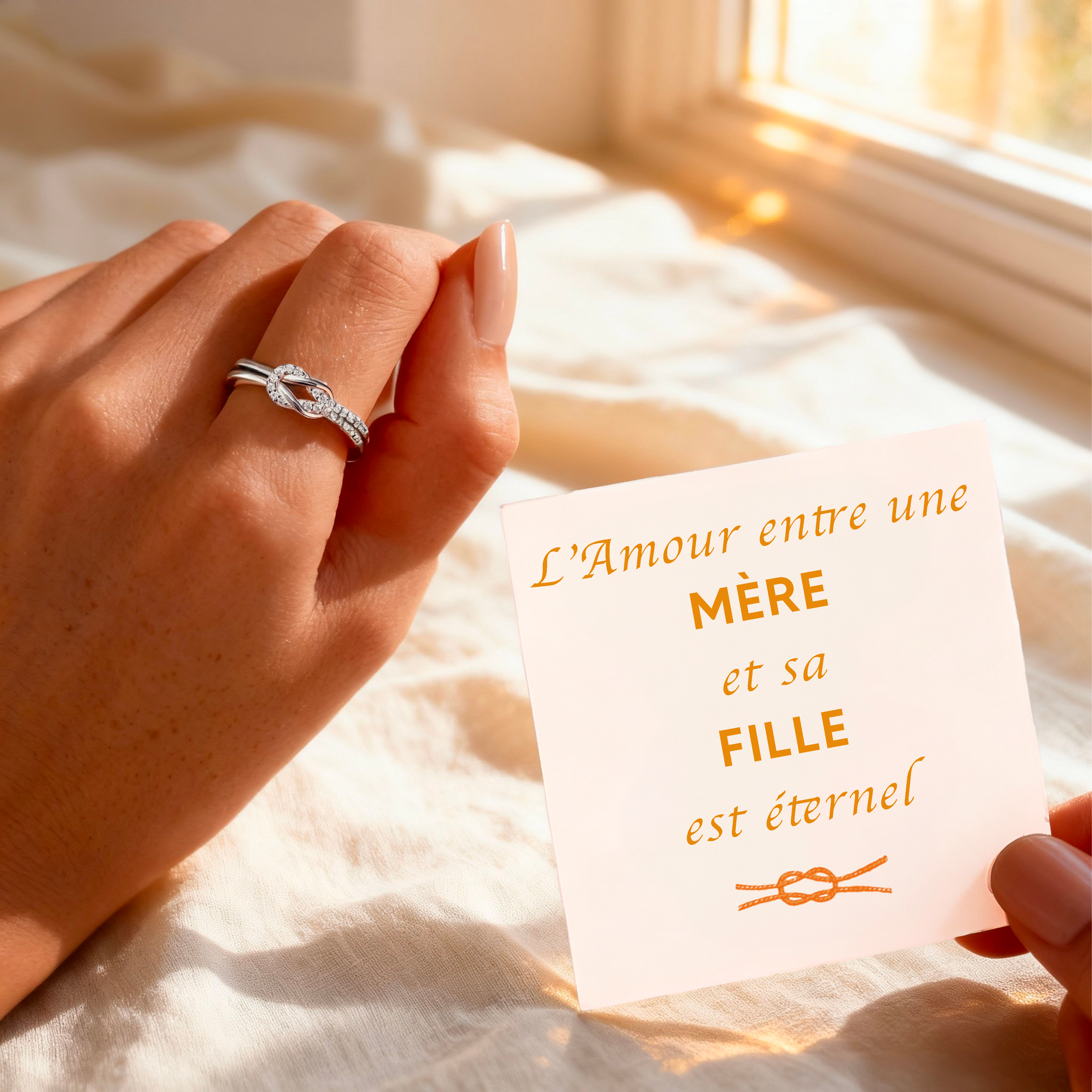 Mère et Fille - Bague Nœud