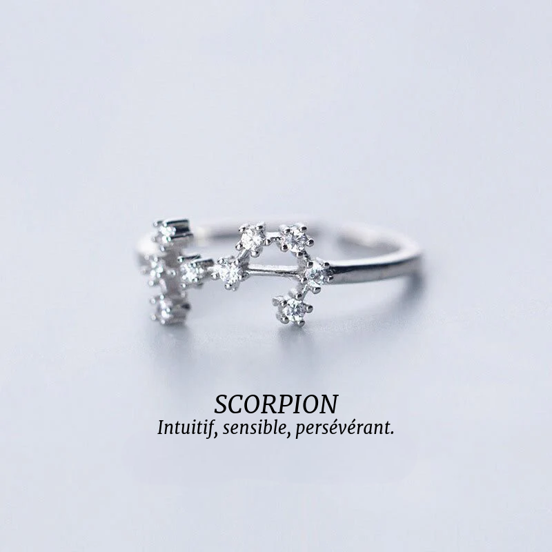 Costellations - Bagues Signes du Zodiaque en Argent