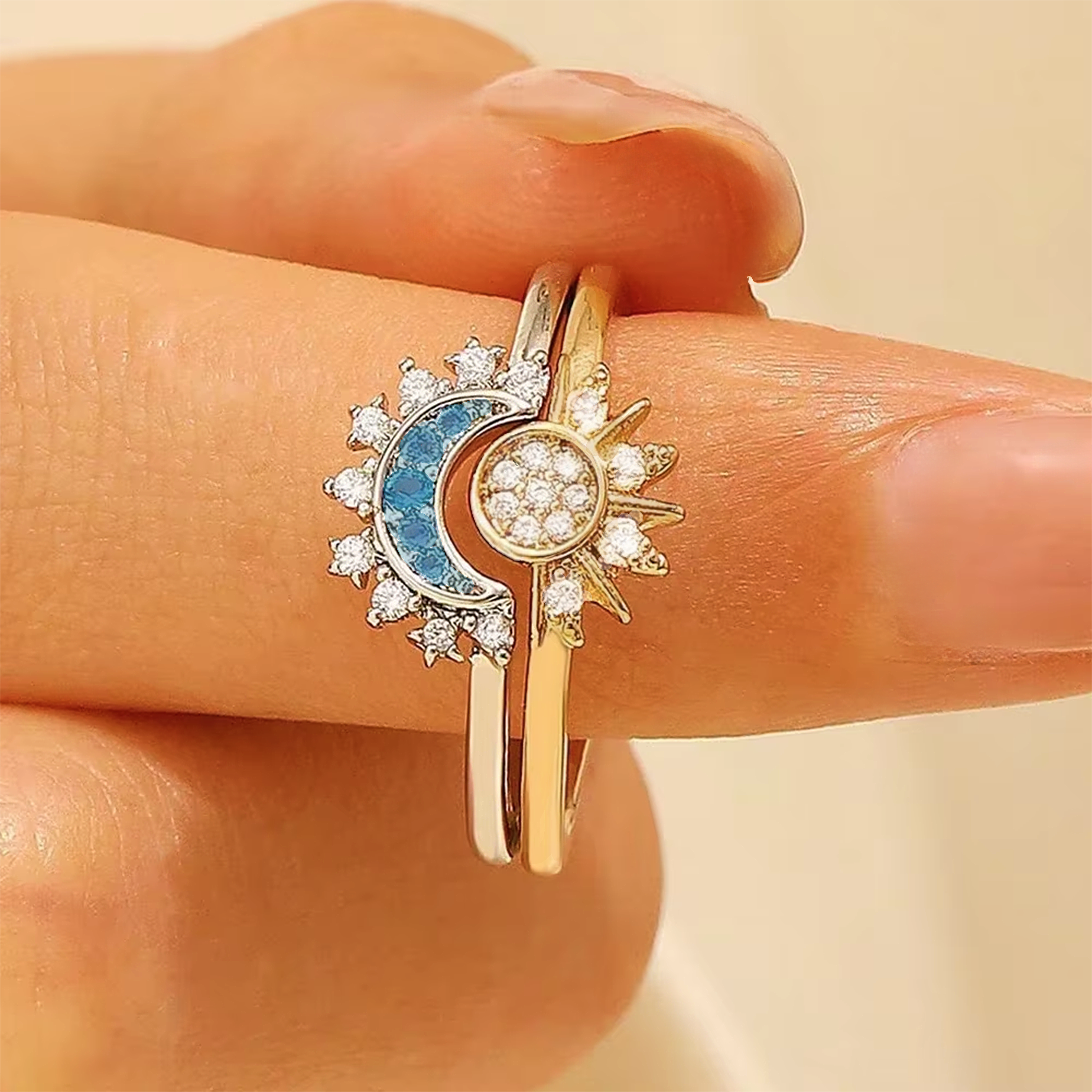 À ma Sœur - Bague Soleil et Lune