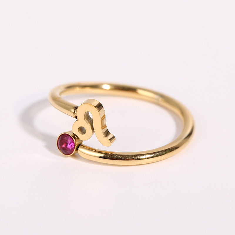 Cosmos – Bague Signe du Zodiaque et Pierre de Naissance