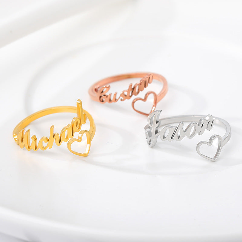 Bague Ajustable Cœur