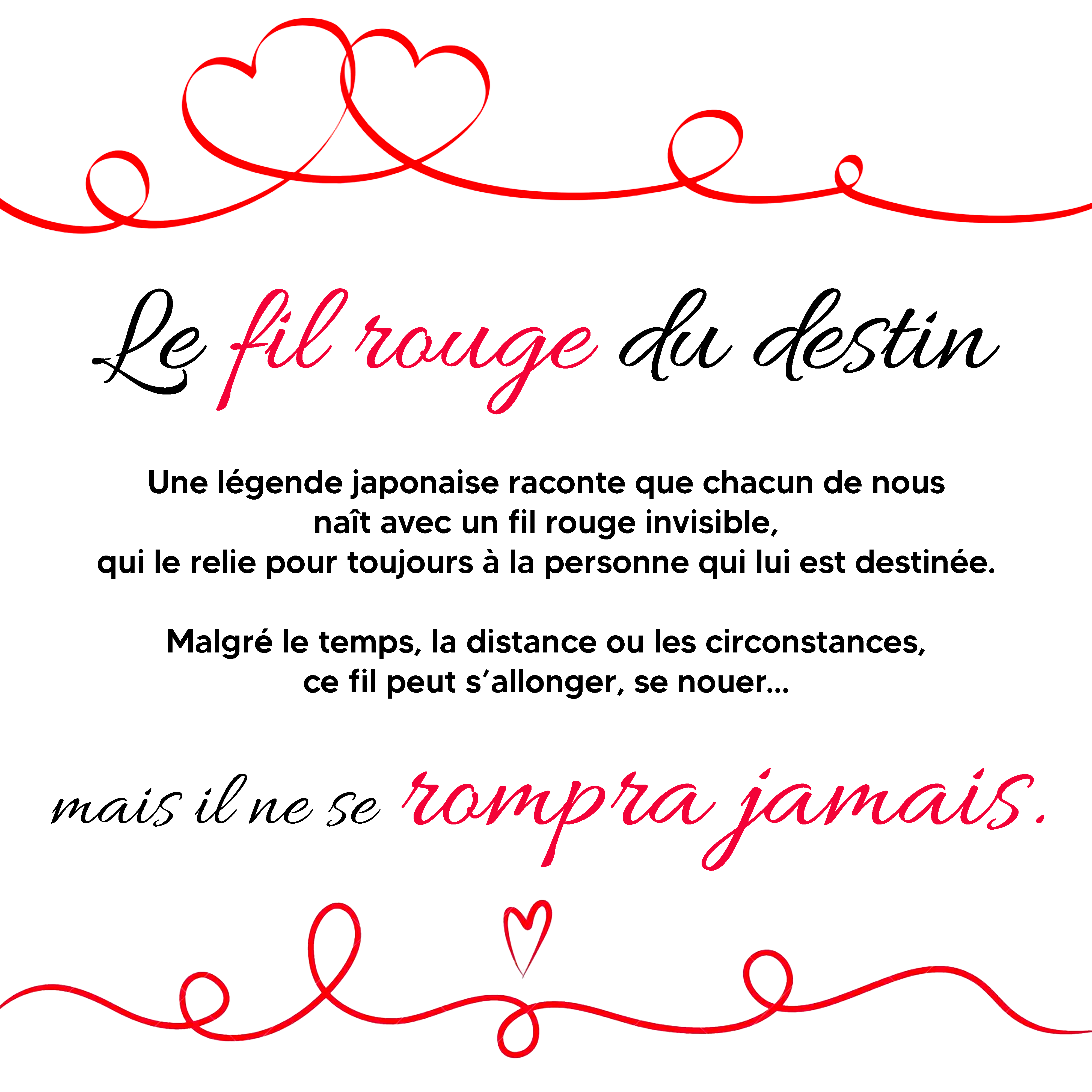 À Mon Amour - Bague Fil Rouge du Destin