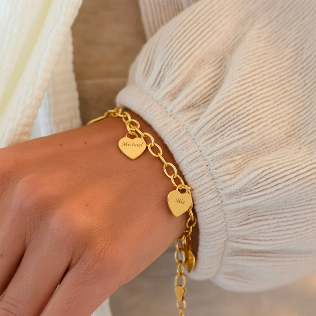 Bracelet Cœurs Personnalisables