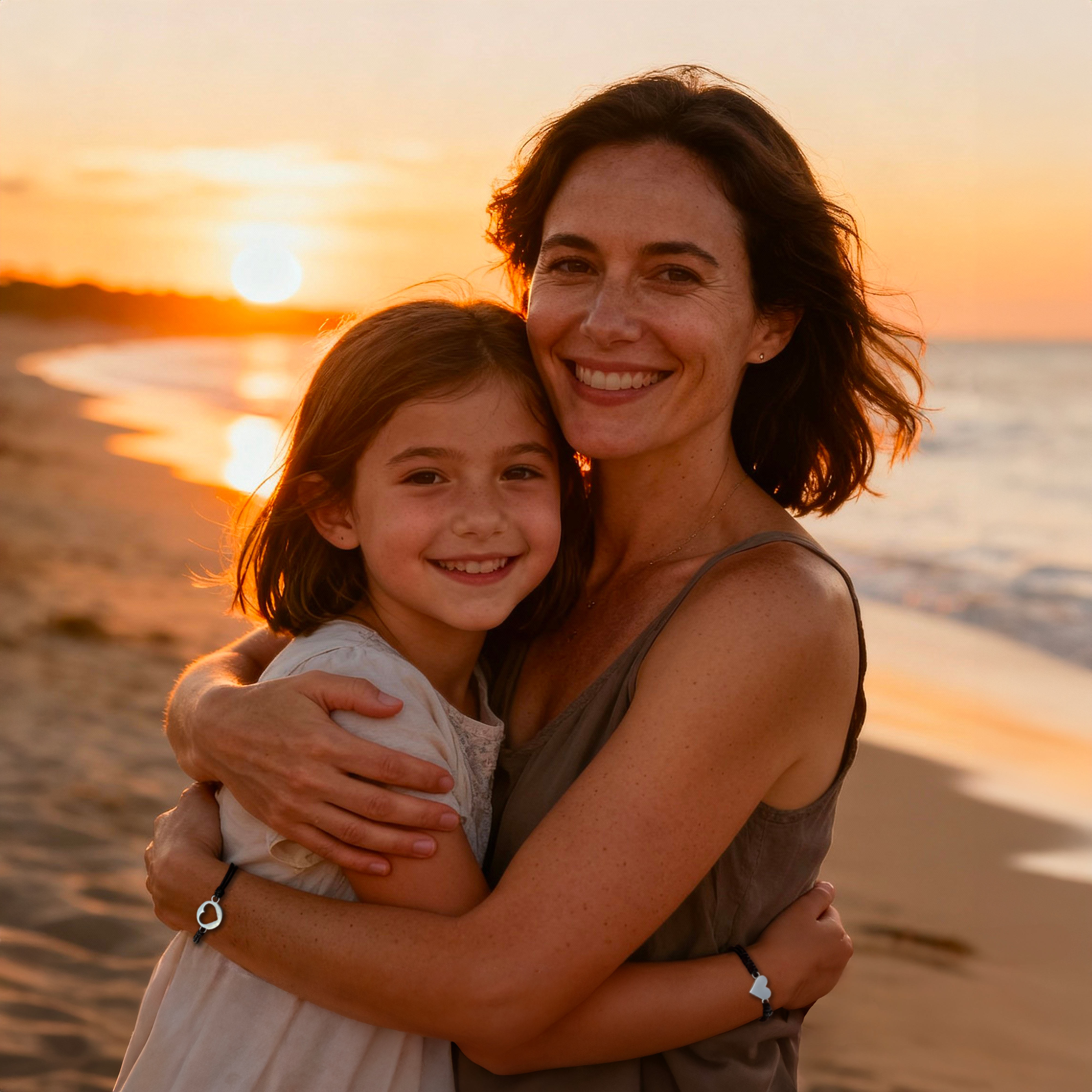 Mère et Fille - Bracelets Liées par le Cœur