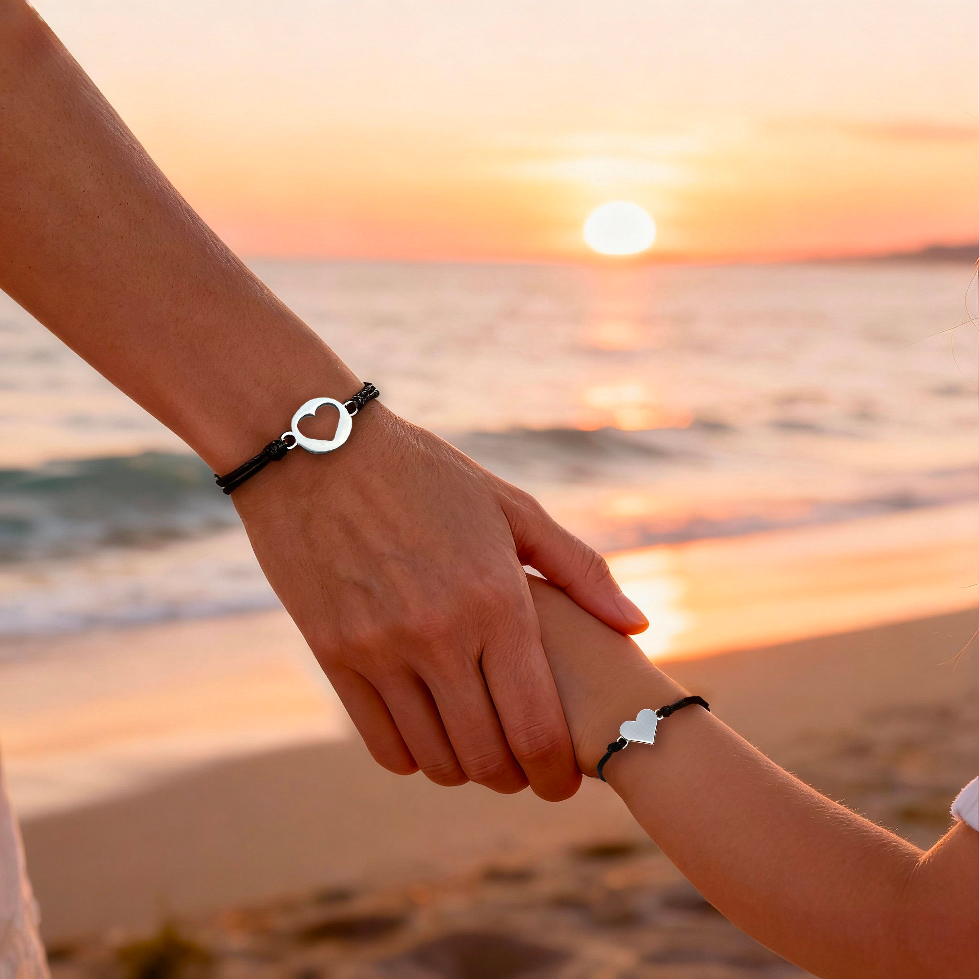 Mère et Fille - Bracelets Liées par le Cœur