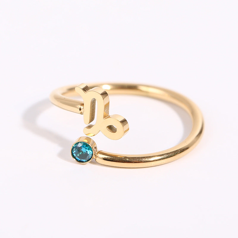 Cosmos – Bague Signe du Zodiaque et Pierre de Naissance