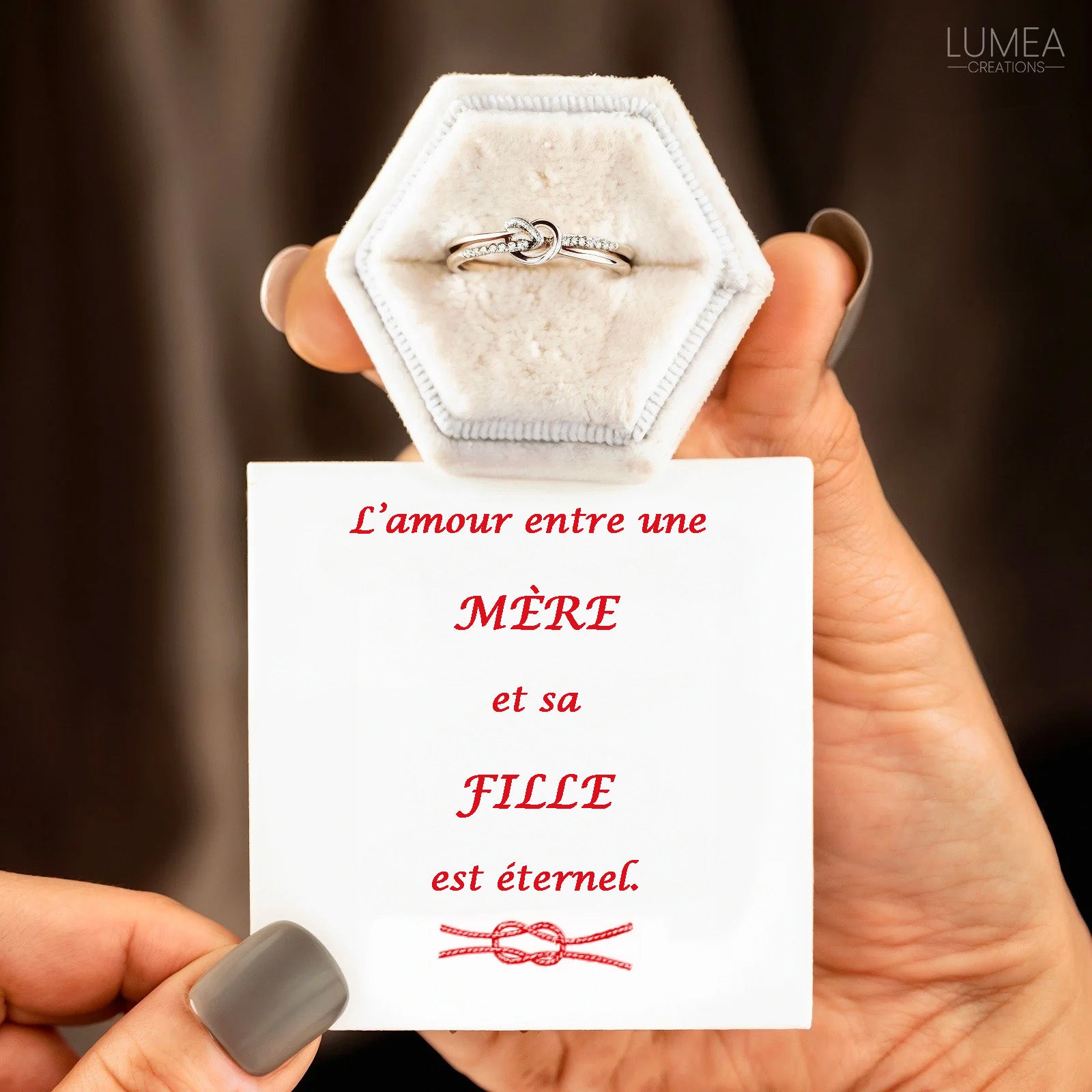 Mère et Fille - Bague en Argent Unies pour Toujours