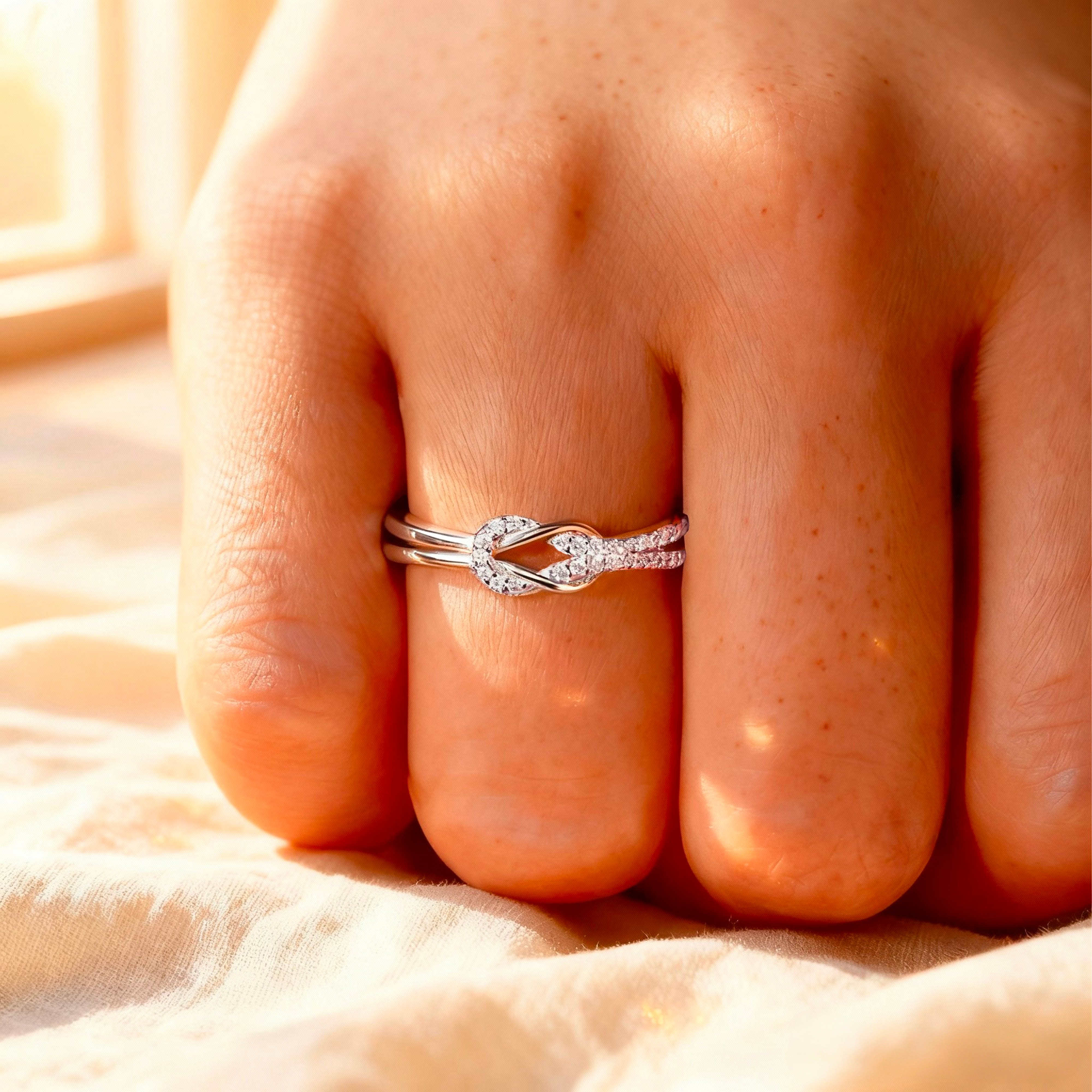 Mère et Fille - Bague Nœud