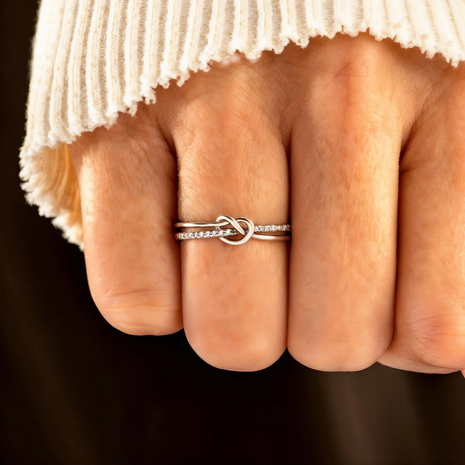 Mère et Fille - Bague en Argent Unies pour Toujours