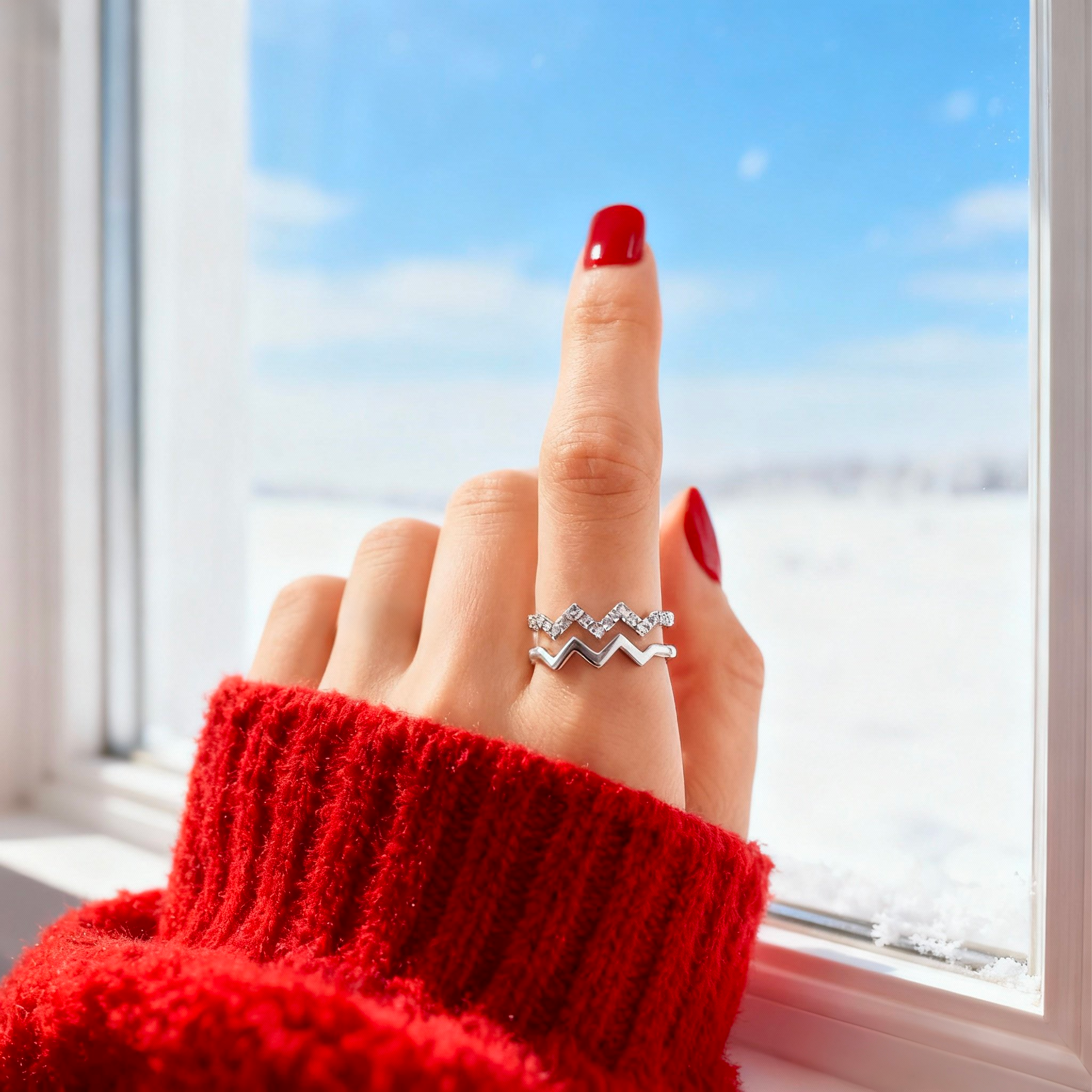 À Ma Meilleure Amie - Bague Montagnes Antistress